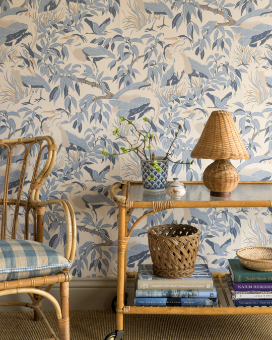 Långelid / Von Brömssen Tapete Herons - Washed Denim
