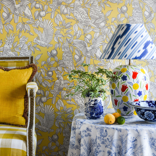 Långelid / von Brömssen Wallpaper Talk about Cockatoos - Lemon