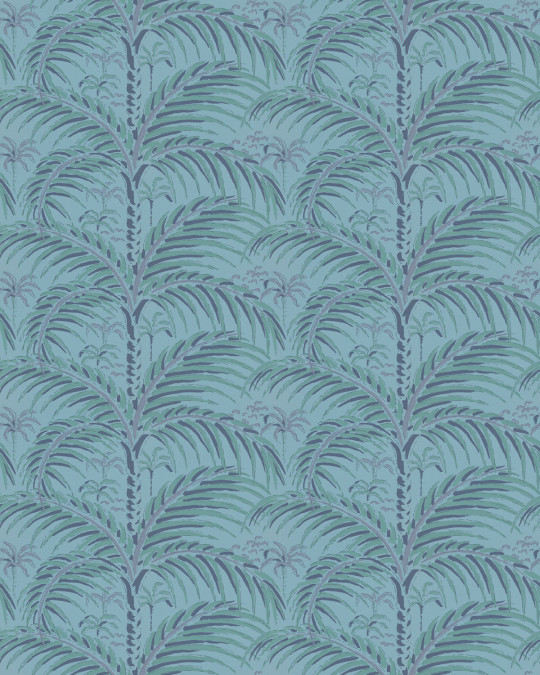 Långelid / von Brömssen Wallpaper Palm House - Evening Blue