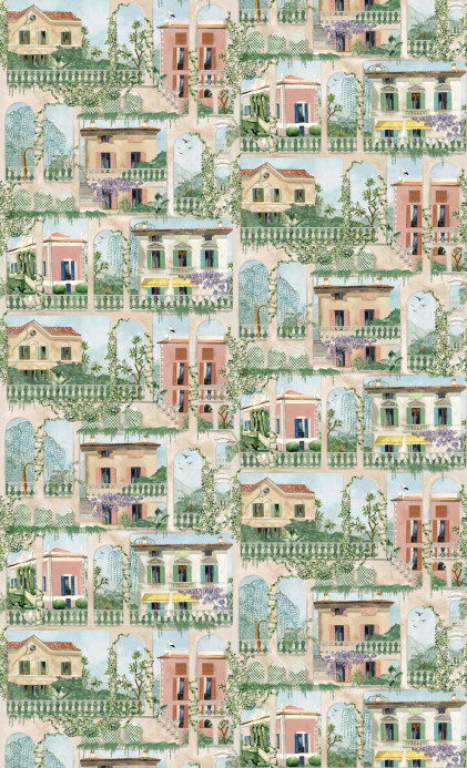 Osborne & Little Wallpaper Villa Como - Terracotta