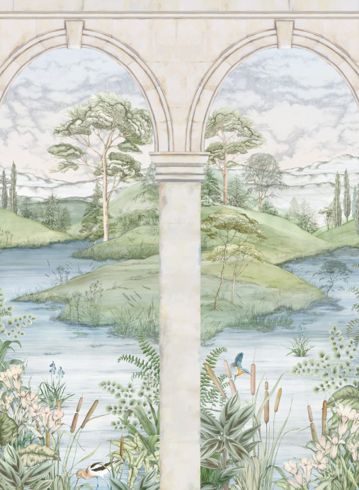Osborne & Little Papier peint panoramique Colonnato - Stone