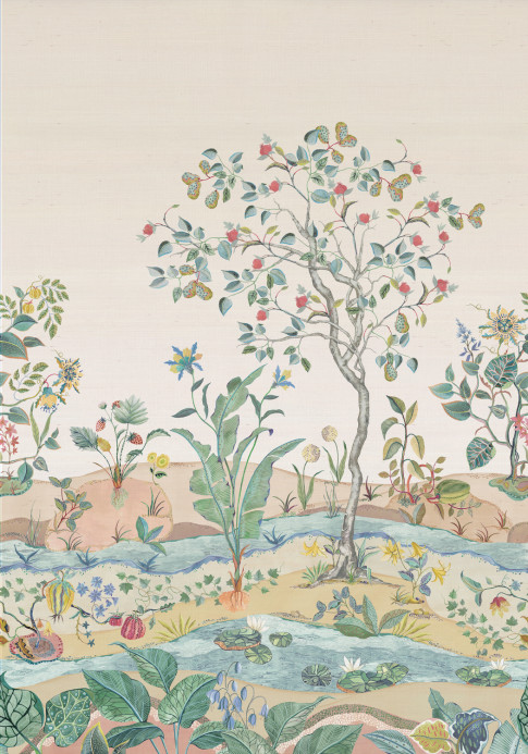 Osborne & Little Papier peint panoramique Mythica Grasscloth - Shell