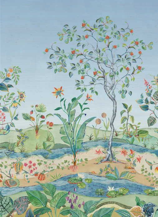 Osborne & Little Papier peint panoramique Mythica Grasscloth