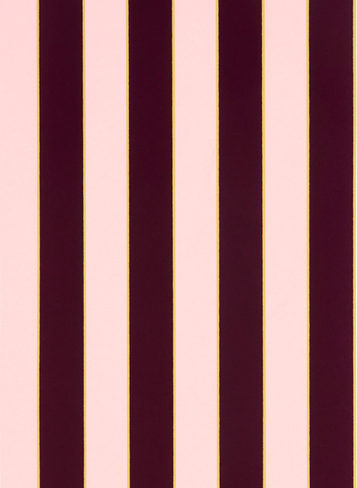 Osborne & Little Tapete Regency Stripe - Berry/ Gold