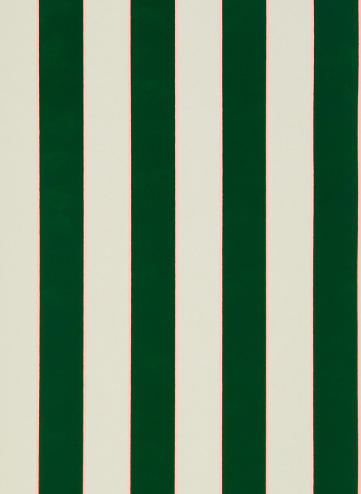 Osborne & Little Papier peint Regency Stripe - Emerald/ Blossom
