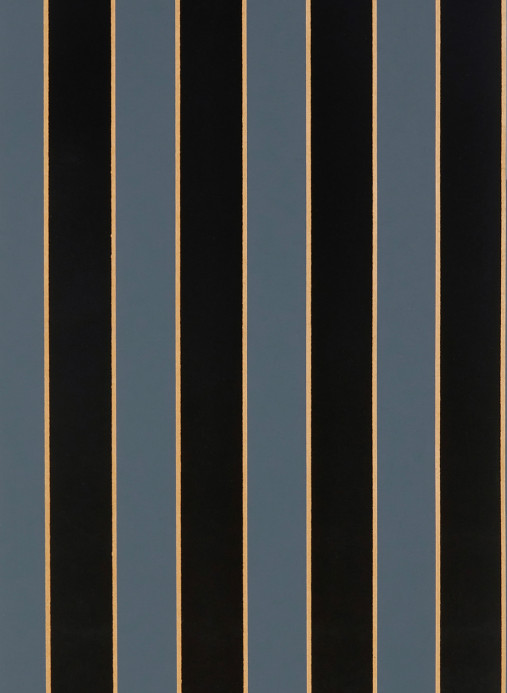 Osborne & Little Wallpaper Regency Stripe - Midnight/ Bronze