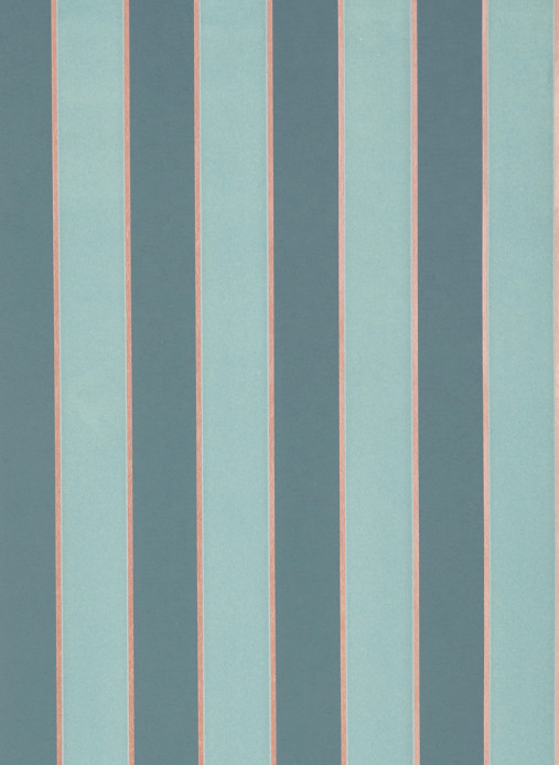 Osborne & Little Wallpaper Regency Stripe - Duck Egg/ Copper