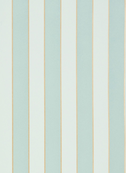Osborne & Little Papier peint Regency Stripe - Aqua/ Gold