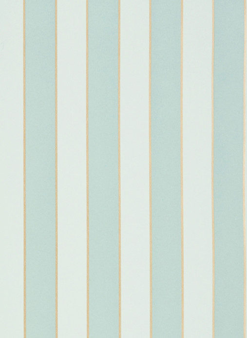 Osborne & Little Carta da parati Regency Stripe - Aqua/ Gold