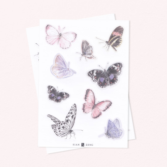 Sian Zeng Wandsticker Butterfly  - Blush