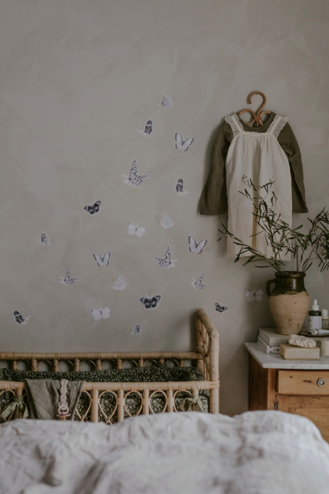 Sian Zeng Wall Decal Butterfly  - Grey