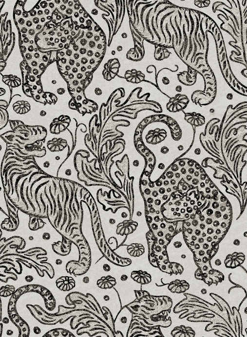 Rebel Walls Tapete Year Of The Tiger - Graphite
