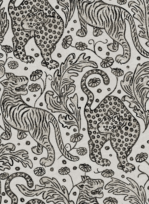 Rebel Walls Wallpaper Year Of The Tiger - Graphite