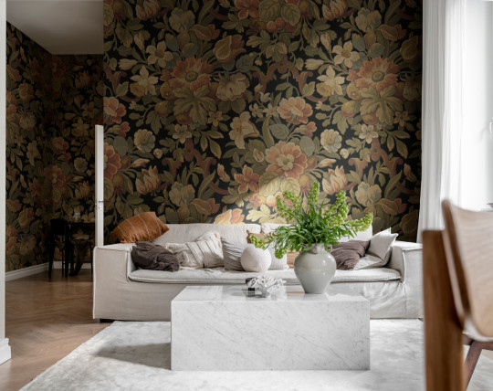 Rebel Walls Wandbild Vintage Flora - Ebony