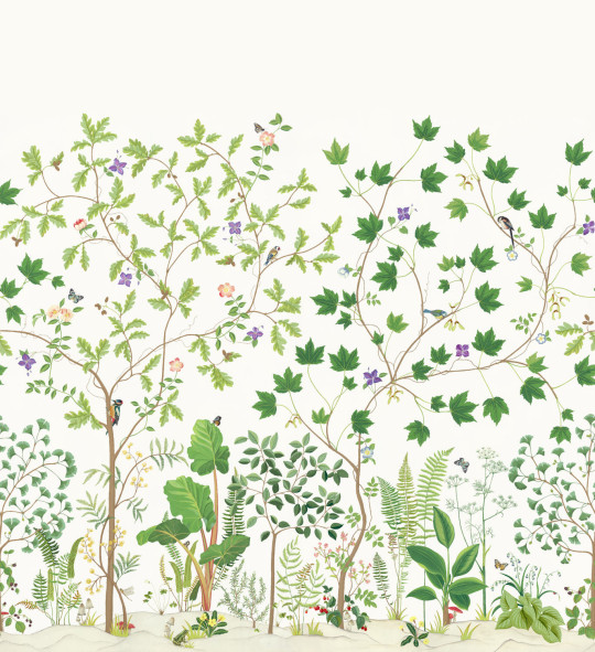 Sanderson Papier peint panoramique Sycamore and Oak - Botanical Green