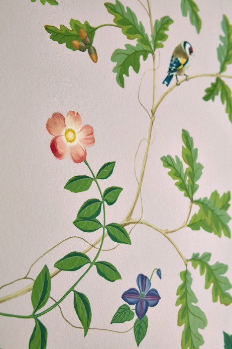 Sanderson Papier peint panoramique Sycamore and Oak - Wild Rose