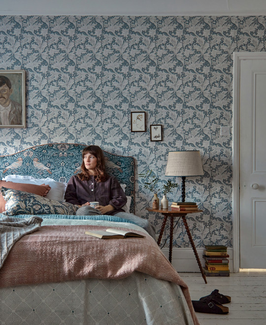 Morris & Co Tapete Wallflower - Woad Blue