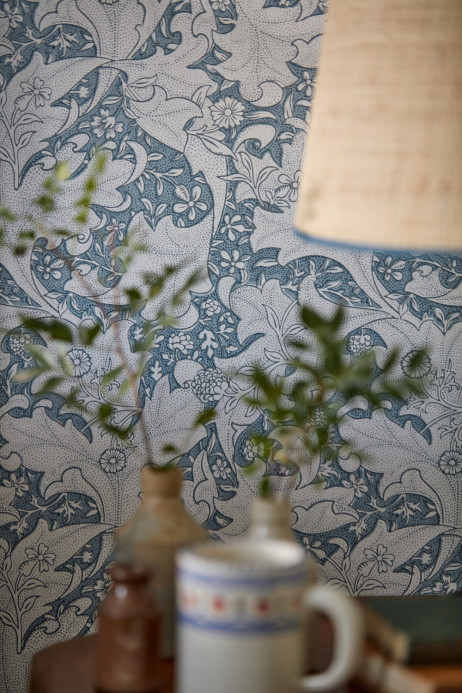 Morris & Co Wallpaper Wallflower - Woad Blue