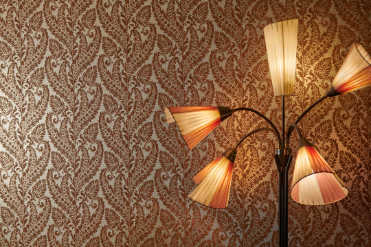 Clarke & Clarke Tapete Regale - Russet/ Gilver
