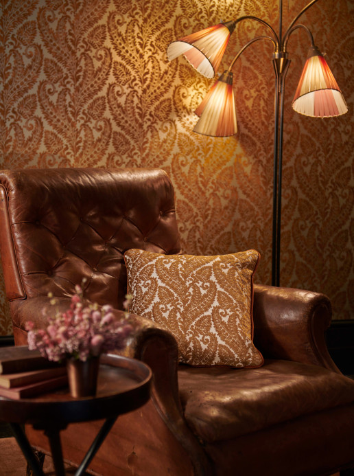 Clarke & Clarke Tapete Regale - Russet/ Gilver