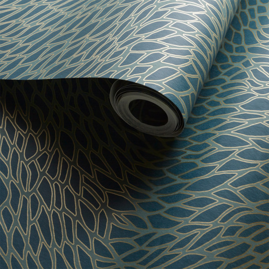Clarke & Clarke Papier peint Corallino - Teal