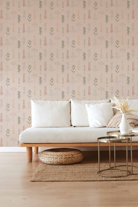 Coordonne Wallpaper Herbario - Rosa