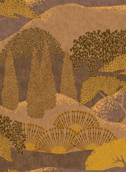 Coordonne Papier peint Jardin Japones - Curry
