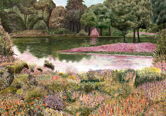 Coordonne Wandbild Jardin del Espejo - Otono