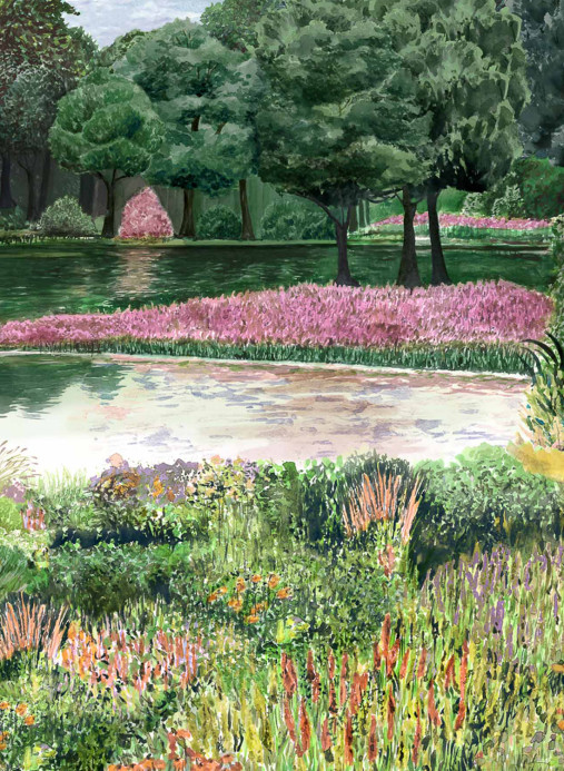 Coordonne Papier peint panoramique Jardin del Espejo - Primavera