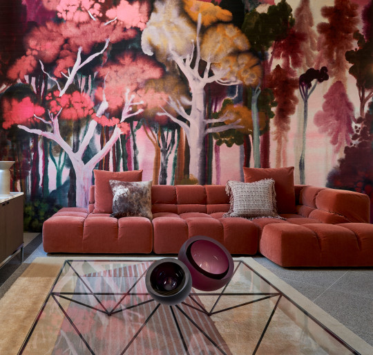 Arte International Mural Banyan - Red Blossom