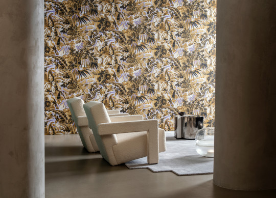 Arte International Wallpaper Tropicali - Golden Lilac
