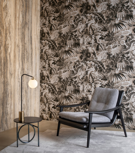 Arte International Wallpaper Tropicali - Black Sepia