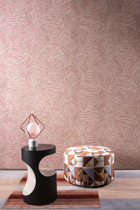 Arte International Wallpaper Pentagono - Fuchsia