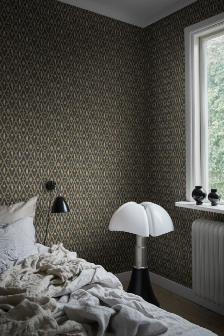 Sandberg Wallpaper Turtledove Barn - Charcoal