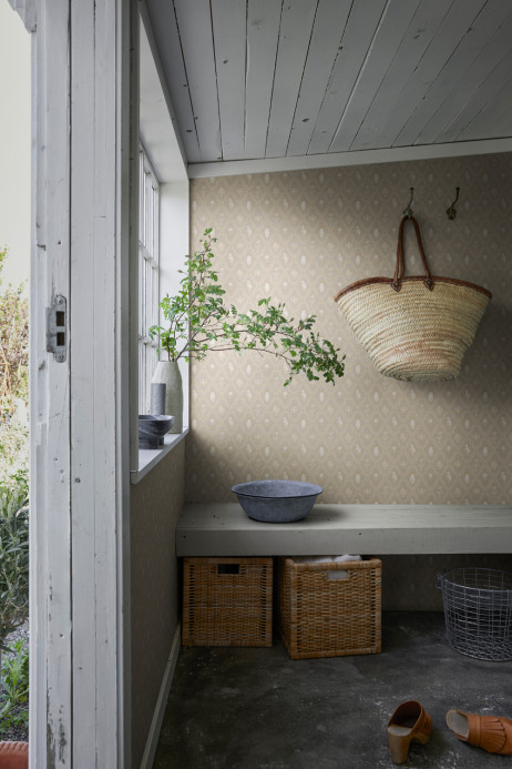 Sandberg Wallpaper Turtledove Barn - Gray