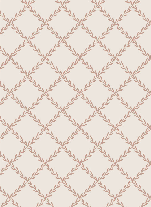 Sandberg Wallpaper Trellis - Terracotta