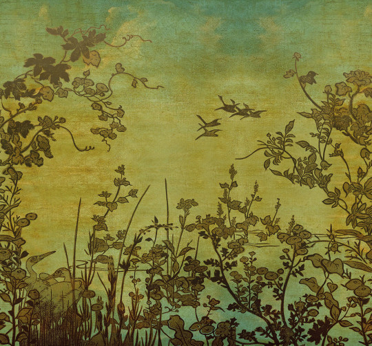 Eijffinger Papier peint panoramique Cranes at Dawn