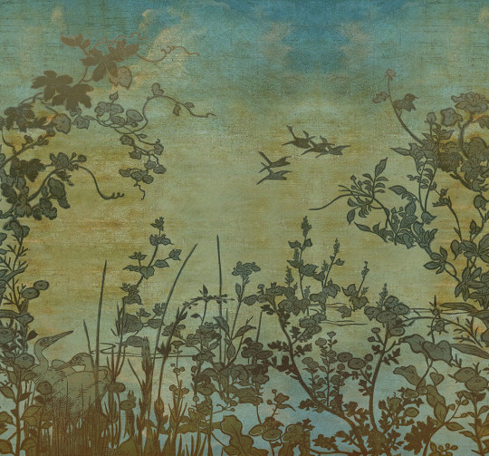 Eijffinger Papier peint panoramique Cranes at Dawn