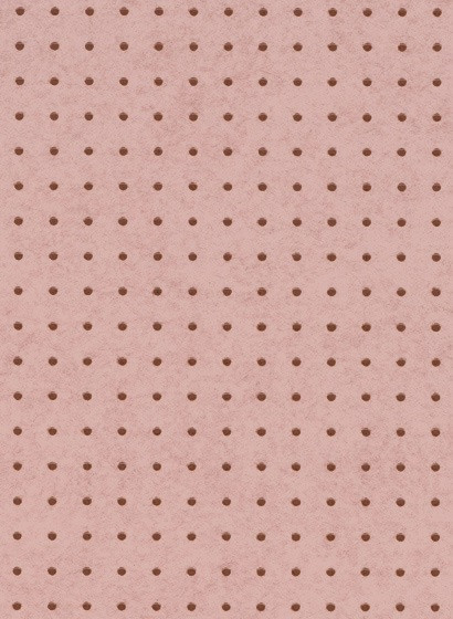Arte International Papier peint Dots - rose clair/ terre sienne brûlèe 31