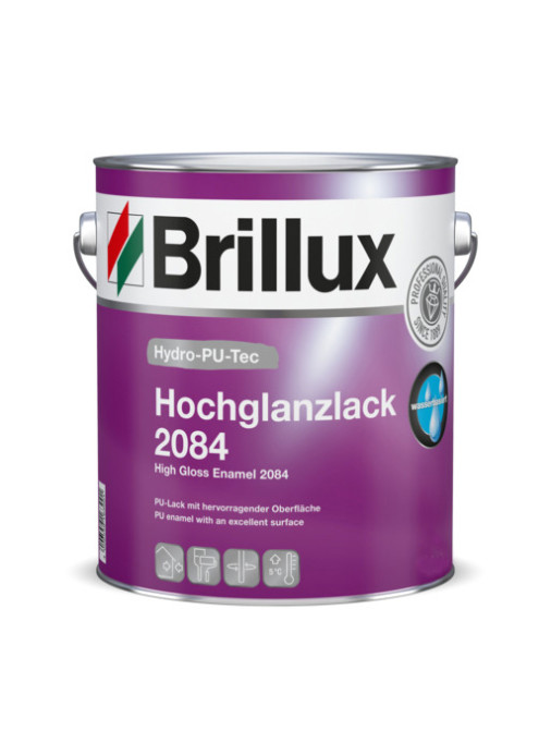Brillux Hydro-PU-Tec Hochglanzlack 2084 weiß - 3 L