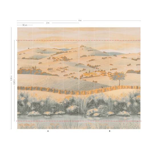 Isidore Leroy Tapete Vendanges - Gris Panel A