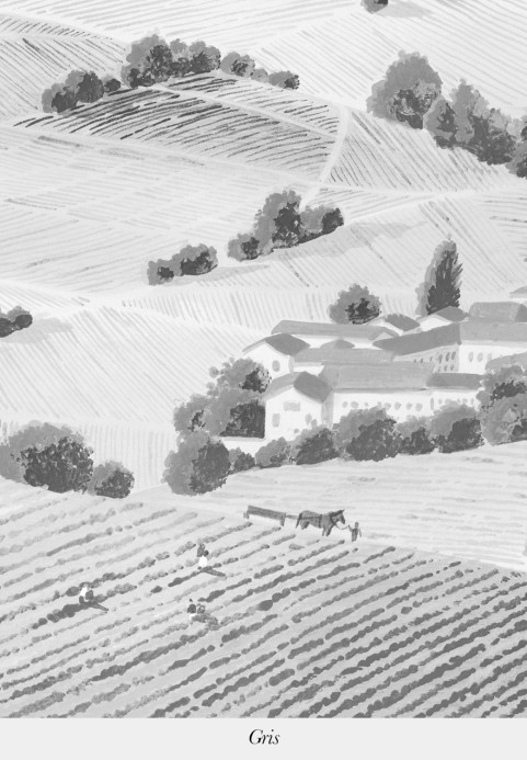 Isidore Leroy Tapete Vendanges - Gris Panel A