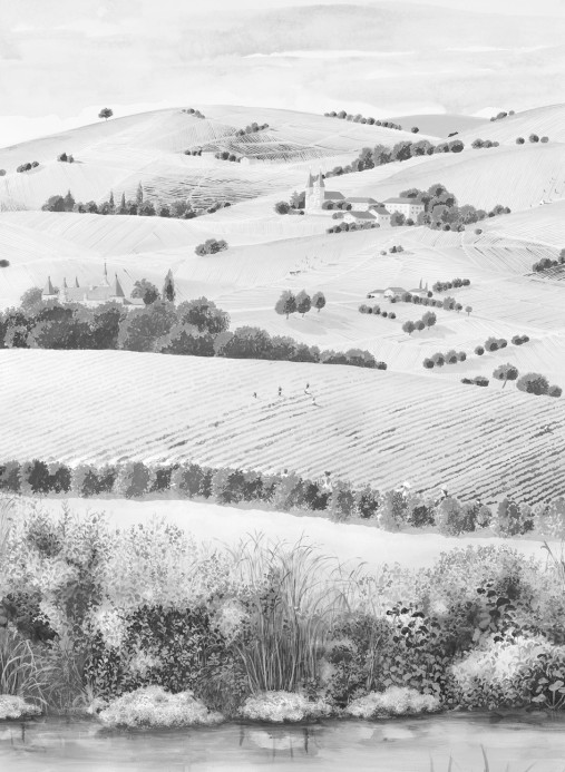 Isidore Leroy Tapete Vendanges - Gris Panel A