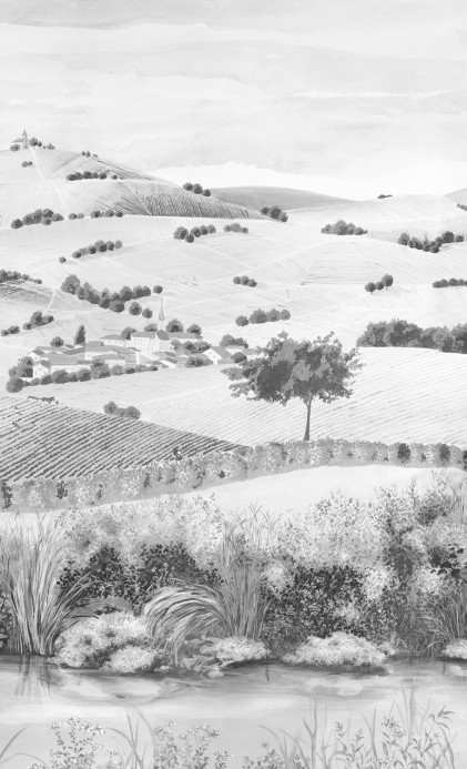 Isidore Leroy Tapete Vendanges - Gris Panel B