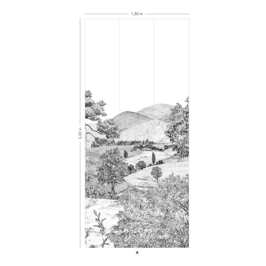 Isidore Leroy Wallpaper Euskadi - Grisaille Panel A