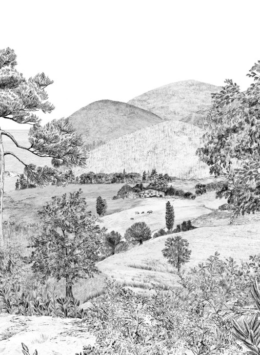 Isidore Leroy Wallpaper Euskadi - Grisaille Panel A