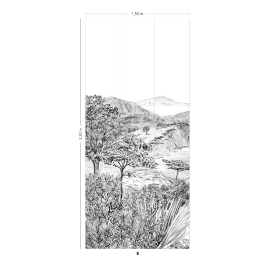 Isidore Leroy Tapete Euskadi - Grisaille Panel B