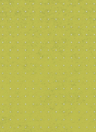 Arte International Wallpaper Dots vert olive vif/ blanc ivore
