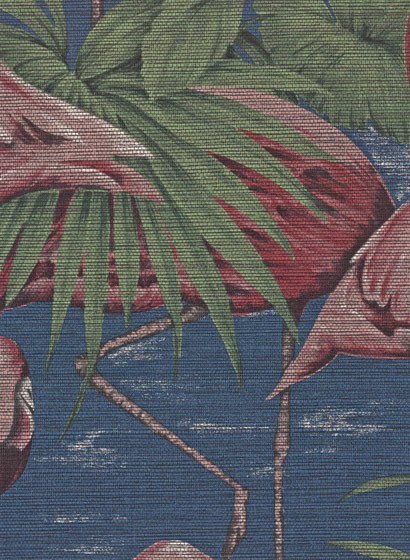 Arte International Papier peint Flamingo - Rosa/ Petrol