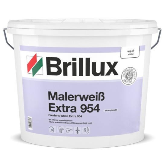 Brillux Malerweiß Extra ELF 954 weiß - 15l